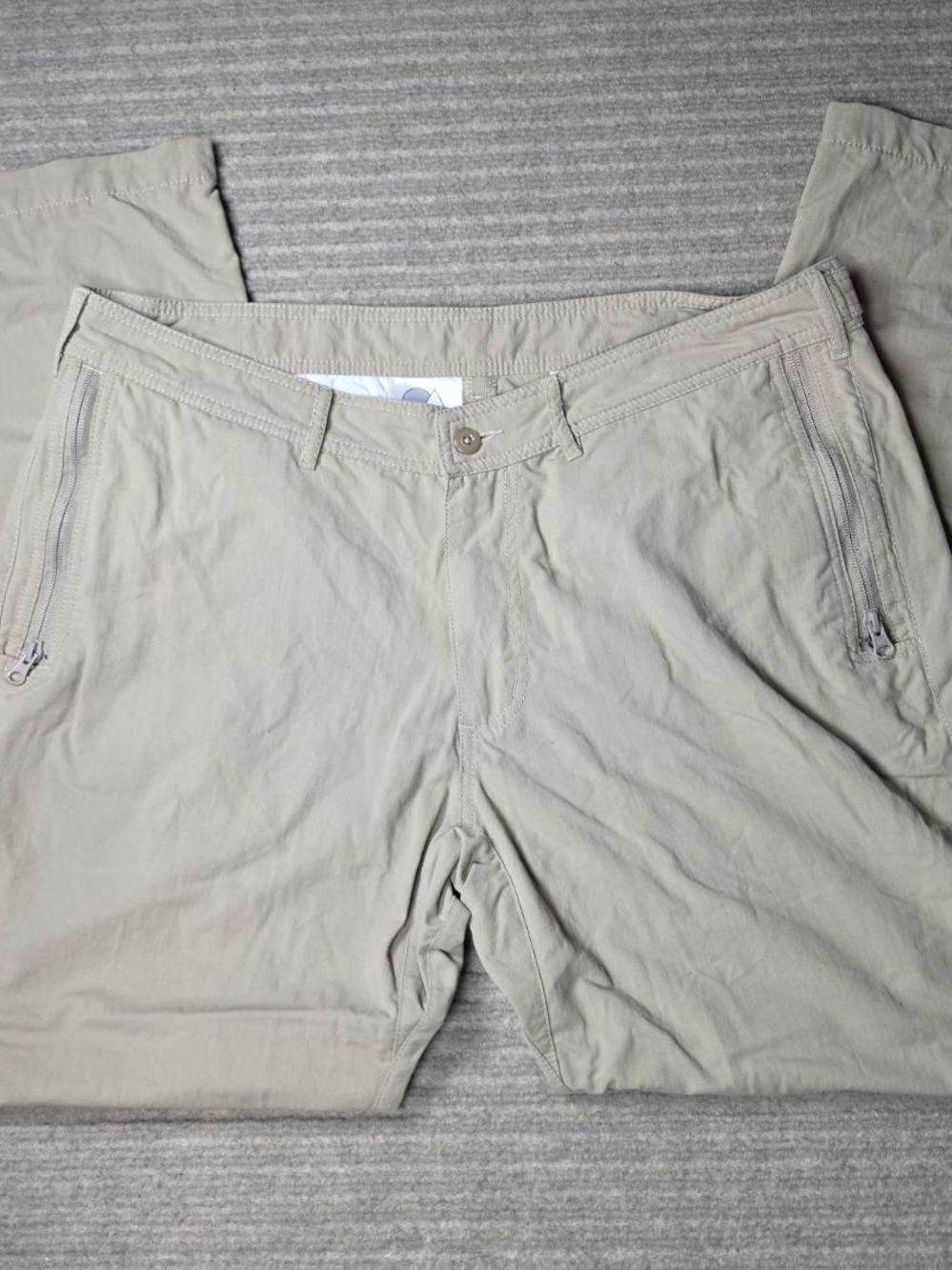 Clothing Arts P^Cubed Travel Pants 36x30 Khaki Cargo Pick‑Pocket Proof Gorpcore